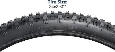 YUNSCM 2-PCS 24" إطارات الدراجة 24x2.30/56-507 و24" أنابيب الدراجة صمام شريدر متوافق مع الدراجة الجبلية/الطرق الوعرة 24x2.25 24x2.30 24x2.35 إطارات وأنابيب الدراجة (P-1400) in Saudi Arabia
