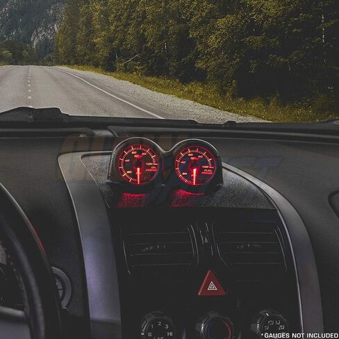 GlowShift Black Dual Dashboard Gauge Pod Compatible with Pontiac GTO 2004-2006 - ABS Plastic - Mounts (2) 2-1/16" (52mm) Gauges to Vehicle's Dash in Saudi Arabia