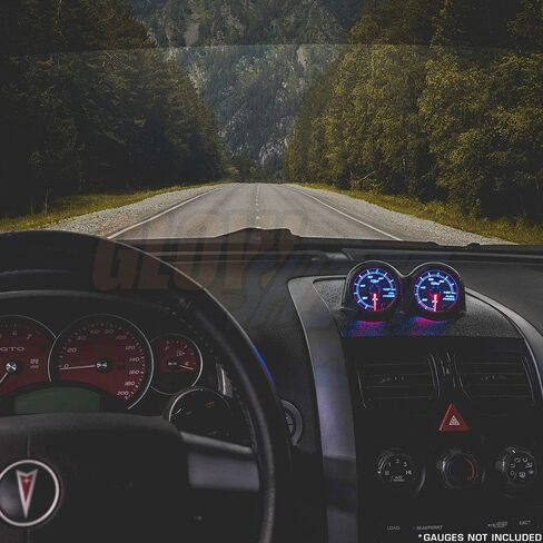 GlowShift Black Dual Dashboard Gauge Pod Compatible with Pontiac GTO 2004-2006 - ABS Plastic - Mounts (2) 2-1/16" (52mm) Gauges to Vehicle's Dash in Saudi Arabia