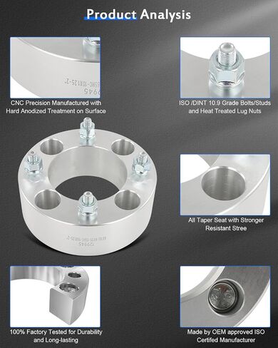 ECCPP 4 قطع 4x115 إلى 4x115 فواصل عجلات 2 بوصة 4 عروة مناسبة للقطب الشمالي للقطط TRV400/700/1000 (10-11) للقطب الشمالي للقطط 400i/500i/650i (02-11)-4 قطع in Saudi Arabia