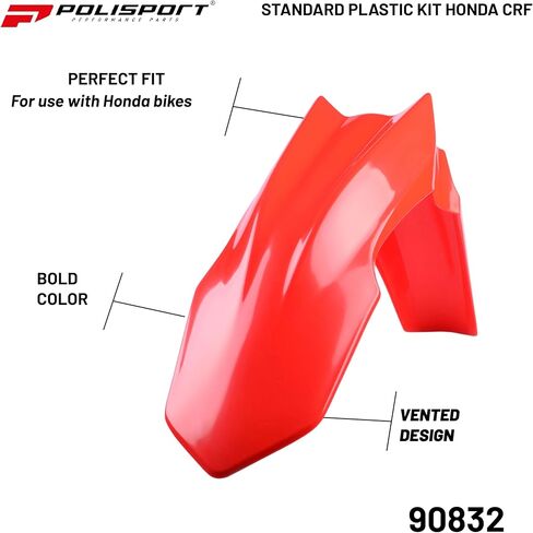 Polisport Motocross (MX) Replica Plastic Kit for Honda CRF 450R (2013-16) – OEM Quality, Durable, Flexible & Perfect Fit – Red/Black in Saudi Arabia