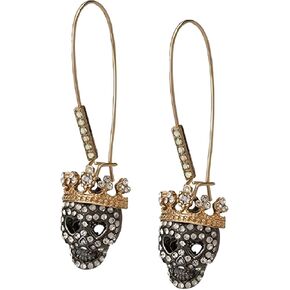 Halloween Gothic Skeleton Weird Skull Coronal Rhinestone Hanging Earrings, Skeleton Earrings, Skull Head Dangle Hook Earrings in Saudi Arabia