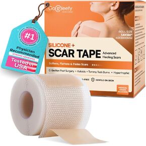 Silicone Scar Sheets Roll – Advanced Medical Grade Silicone Scar Tape for Surgical Scars, C Section, Keloids & Tummy Tuck – Reusable, Cut-to-Fit Scar Removal Strips 1.6"x60"/120" in Saudi Arabia