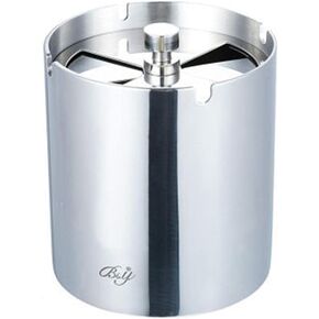 Ashtray,Stainless Steel Rotating Ashtray with lid, Sealed Office and Home Coffee Table European Style Smoke Cup-heightened Sanding in Saudi Arabia