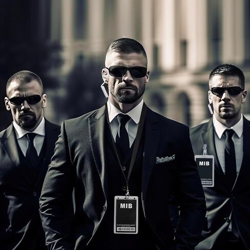 Agent Costume Accessory Set, Secret Security Guard Costume with Black Sunglasses Zipper Ties Spy Earpiece and ID Card in Saudi Arabia