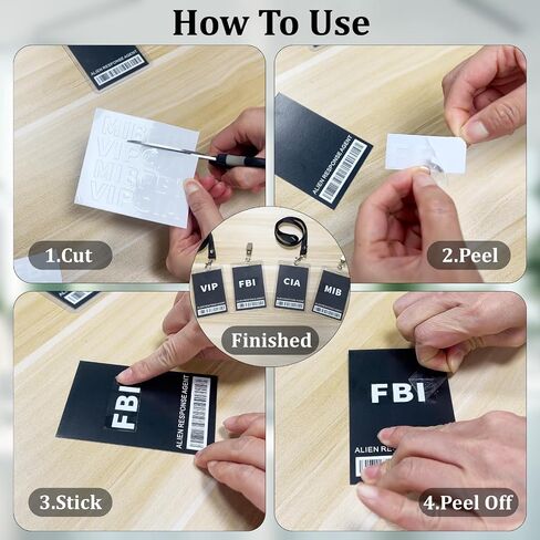Agent Costume Accessory Set, Secret Security Guard Costume with Black Sunglasses Zipper Ties Spy Earpiece and ID Card in Saudi Arabia