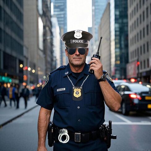 Police Officer Role Play Kit Hat Handcuffs Sunglasses Policeman Costume Accessories for Cop Swat Halloween Party in Kuwait