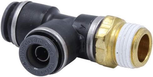 Mytee Products 5 Pack Air Brake Male Run Tee OD 1/2 X 1/4X1/2 NPT - Composite Material Push‑Lock Replace KV2Y13-07-37S S771PMT-8-4-8 G381024080804 AM177117184D 1641011519 016410 01641011/5/19 in Saudi Arabia