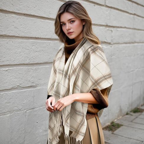 CYian الشتاء وشاح للنساء الكشمير يشعر منقوشة وشاح بطانية وشاح الشتاء الخريف شالات ويلتف الأوشحة الكبيرة الهدايا in Kuwait