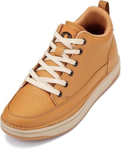CALTO Men's Invisible Height Increasing Elevator Shoes - Casual Low-top Leatherette Sneakers - 2.4 Inches Taller in Saudi Arabia