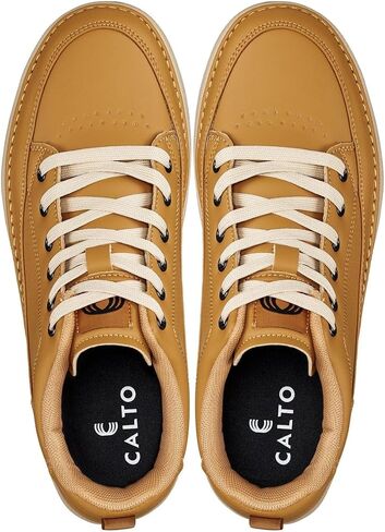 CALTO Men's Invisible Height Increasing Elevator Shoes - Casual Low-top Leatherette Sneakers - 2.4 Inches Taller in Saudi Arabia