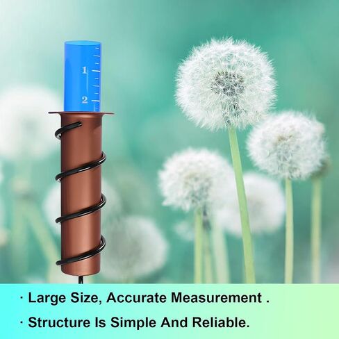 7.8-inch Large Rain Gauge Outdoor Freeze Proof, Durable Plastic Floating Rain Gauges Tube with Long Steel Stake for Yard/Garden Gifts, Accurate Rainfall Measurement & Outdoors Watering Tools in Saudi Arabia