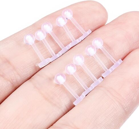 Lcolyoli 16G Clear Earrings for Sports Clear Piercing Retainers Clear Cartilage Earrings Plastic Earrings Bioflex Lip Rings Labret Retainer for Women Men 6-10mm Bar Length in Saudi Arabia