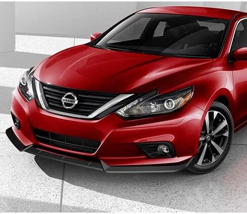 3 Pieces Front Bumper Lip Spoiler Splitter Side Body Kit Trim Protection Compatible with 2016-2018 Nissan Altima Sedan 4DR, 2017 (Painted Black) in Saudi Arabia
