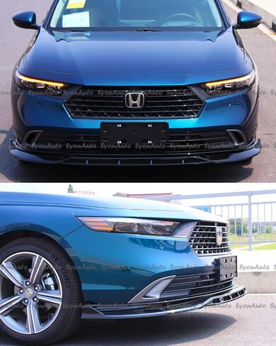 FITS 2023-2026 11TH GEN HONDA ACCORD JDM STYLE 4PCS GLOSS BLACK FRONT BUMPER LIP CHIN SPLITTER KIT in Saudi Arabia