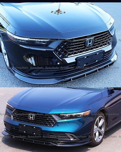 FITS 2023-2026 11TH GEN HONDA ACCORD JDM STYLE 4PCS GLOSS BLACK FRONT BUMPER LIP CHIN SPLITTER KIT in Saudi Arabia