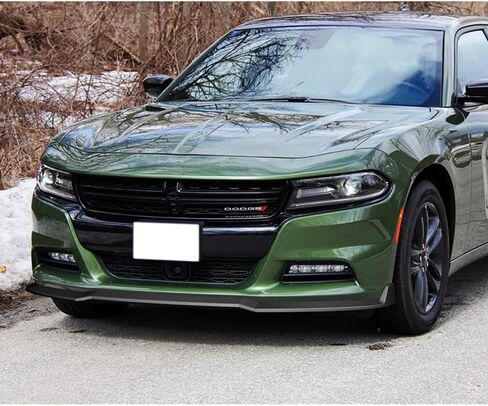Q1-TECH, 9PCS Front Bumper Lip & Side Skirt Extensions Diffuser Compatible with Dodge Charger SE/RT/SXT/GT Base Trim 2015-2023, Front Bumper Lip Air Chin Body Spoiler Splitter ABS (Painted Black) in Saudi Arabia