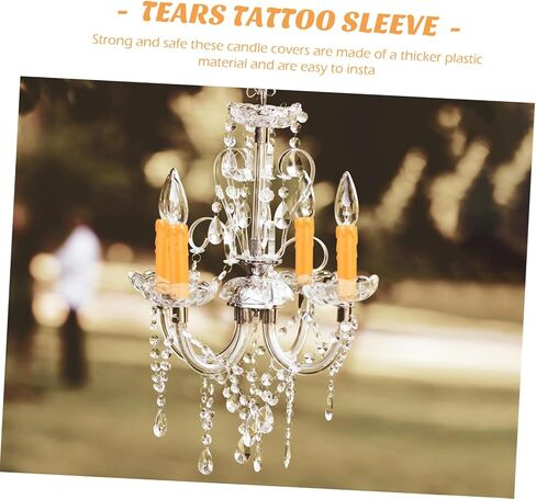 20pcs Plastic Candle Socket Sleeves for Chandeliers Lightweight and Covers for Wall Lamps for Home Decor and Celebrations Yellow in Saudi Arabia