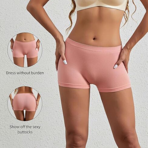 4 Pack Boxers for Women - Panties for Women Boy Shorts Underwear for Women Comfortable Breathable Briefs in Saudi Arabia