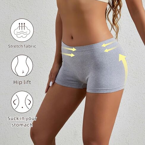 4 Pack Boxers for Women - Panties for Women Boy Shorts Underwear for Women Comfortable Breathable Briefs in Saudi Arabia