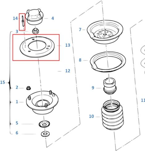 LIRU Car Front Upper Strut Mount Reinforcement Plate Set for BMW 3 Series E46 E85 E86 Z4 1999-2008 51717036781 in Saudi Arabia