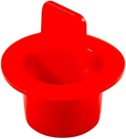 Capplugs ZCPT19Q1 البلاستيك مركز سحب التبويب مدبب التوصيل. CPT-19، PE-LD، غطاء OD 1.94 بوصة، معرف التوصيل 1.784 بوصة، أحمر (عبوة من 20 قطعة) in Saudi Arabia