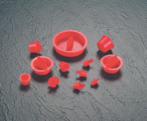Capplugs ZCPT19Q1 البلاستيك مركز سحب التبويب مدبب التوصيل. CPT-19، PE-LD، غطاء OD 1.94 بوصة، معرف التوصيل 1.784 بوصة، أحمر (عبوة من 20 قطعة) in Saudi Arabia