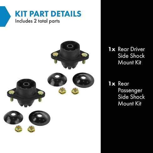 TRQ Rear Upper Strut Mount LH Driver RH Passenger Side Pair for Bonneville Lesabre in Saudi Arabia