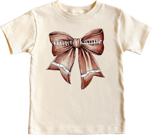Football Bow Shirt for Girls and Toddlers Cute Girly Tee for Football Season in Saudi Arabia