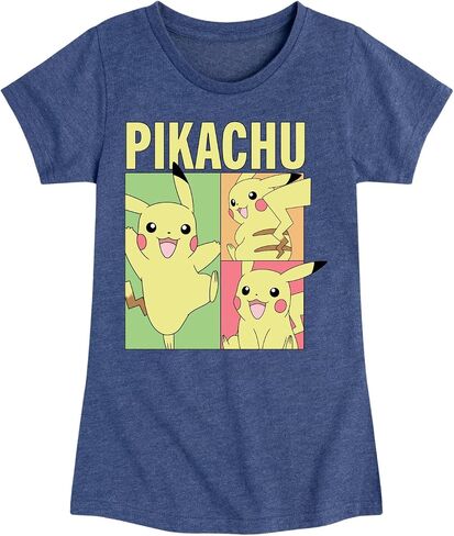 Pokémon - Pastel Pikachu Grid - Girls Fitted Short Sleeve T-Shirt in Saudi Arabia