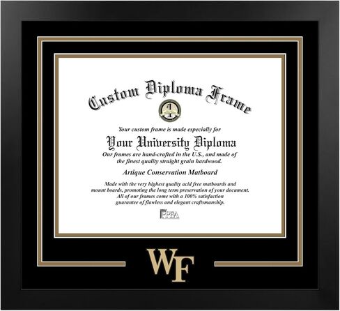 صور الحرم الجامعي NCAA Wake Forest Demon Deacons للجنسين إطار أسود دبلوم مانهاتن مع طباعة حجرية إضافية، أسود، مقاس واحد in Saudi Arabia