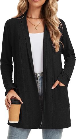 Womens Cardigan Long Sleeve Lightweight with Pockets Business Casual Early Fall Fashion Clothing Cute Tops in Saudi Arabia