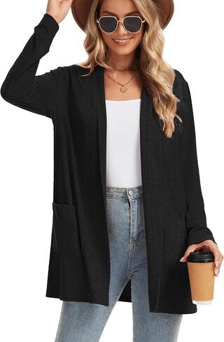 Womens Cardigan Long Sleeve Lightweight with Pockets Business Casual Early Fall Fashion Clothing Cute Tops in Saudi Arabia