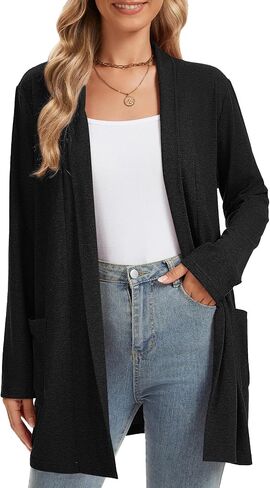 Womens Cardigan Long Sleeve Lightweight with Pockets Business Casual Early Fall Fashion Clothing Cute Tops in Saudi Arabia