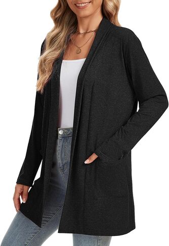 Womens Cardigan Long Sleeve Lightweight with Pockets Business Casual Early Fall Fashion Clothing Cute Tops in Saudi Arabia