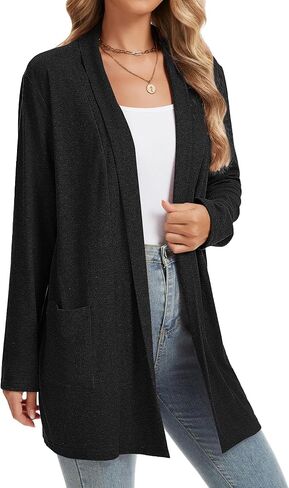 Womens Cardigan Long Sleeve Lightweight with Pockets Business Casual Early Fall Fashion Clothing Cute Tops in Saudi Arabia
