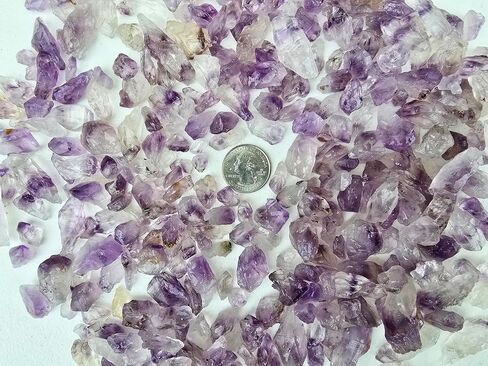 Half Pound Crushed Amethyst Crystal Bulk Chips Raw Stones for Crafting, Beading and Healing in Saudi Arabia