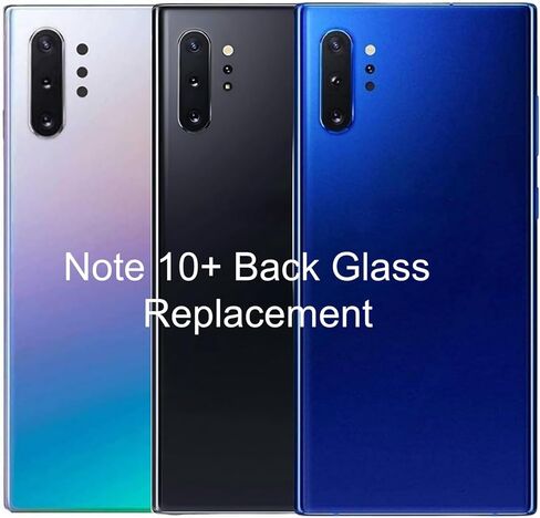 غطاء خلفي لهاتف Galaxy Note 10 Plus غطاء زجاجي بديل للباب مع أجزاء عدسة الكاميرا لهاتف Samsung Galaxy Note10+ Note10 Plus 5G +Tools (Aura Glow) in Kuwait