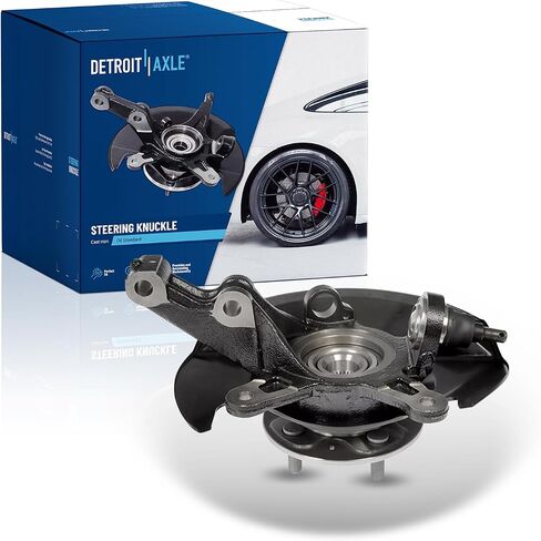Detroit Axle - 1.7L Front Left Steering Knuckle Wheel Bearing Hub for 2001-2002 Honda Civic Driver Side Steering Knuckle and Wheel Bearing Hub Assembly Replacement in Saudi Arabia