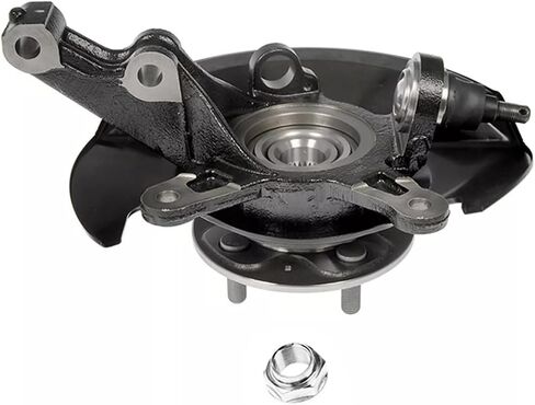 Detroit Axle - 1.7L Front Left Steering Knuckle Wheel Bearing Hub for 2001-2002 Honda Civic Driver Side Steering Knuckle and Wheel Bearing Hub Assembly Replacement in Saudi Arabia