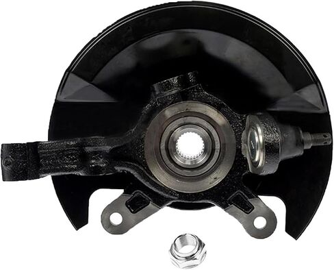 Detroit Axle - 1.7L Front Left Steering Knuckle Wheel Bearing Hub for 2001-2002 Honda Civic Driver Side Steering Knuckle and Wheel Bearing Hub Assembly Replacement in Saudi Arabia