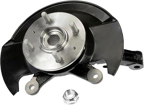 Detroit Axle - 1.7L Front Left Steering Knuckle Wheel Bearing Hub for 2001-2002 Honda Civic Driver Side Steering Knuckle and Wheel Bearing Hub Assembly Replacement in Saudi Arabia