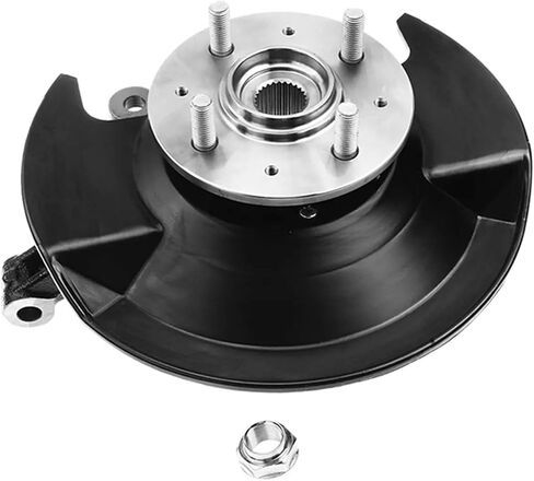 Detroit Axle - 1.7L Front Left Steering Knuckle Wheel Bearing Hub for 2001-2002 Honda Civic Driver Side Steering Knuckle and Wheel Bearing Hub Assembly Replacement in Saudi Arabia
