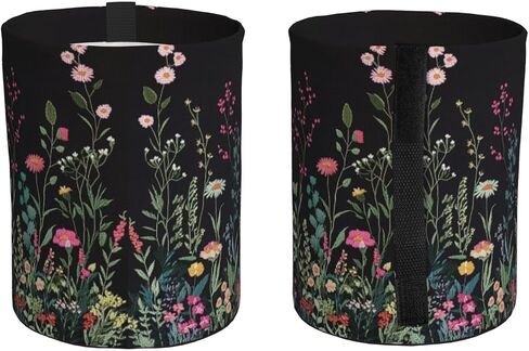 Car Trash Can Hanging, Wildflower Plant Waterproof Auto Garbage Bin Universal Vehicle Waste Container, 3.5L Capacity in Saudi Arabia