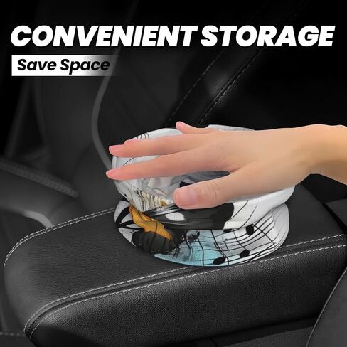 Car Trash Can Hanging, Wildflower Plant Waterproof Auto Garbage Bin Universal Vehicle Waste Container, 3.5L Capacity in Saudi Arabia