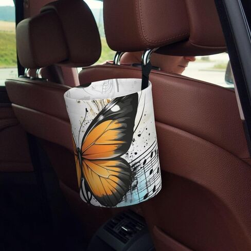 Car Trash Can Hanging, Wildflower Plant Waterproof Auto Garbage Bin Universal Vehicle Waste Container, 3.5L Capacity in Saudi Arabia