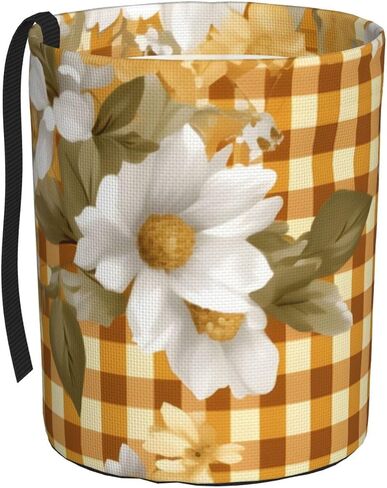 Car Trash Can Hanging, Wildflower Plant Waterproof Auto Garbage Bin Universal Vehicle Waste Container, 3.5L Capacity in Saudi Arabia