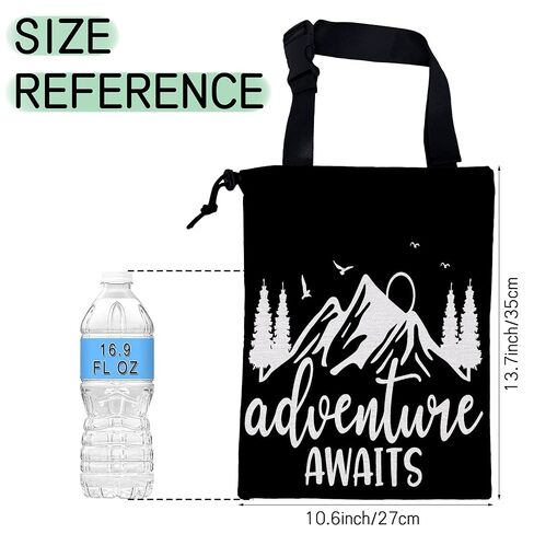 مغامرة تنتظر حقيبة قمامة السيارة، حقيبة قمامة السيارة الصغيرة المقاومة للماء على شكل جبل طبيعي معلقة خلف المقعد، حقيبة قمامة السيارة معلقة برباط مع مشبك قابل للتعديل لإكسسوارات السيارة in Kuwait