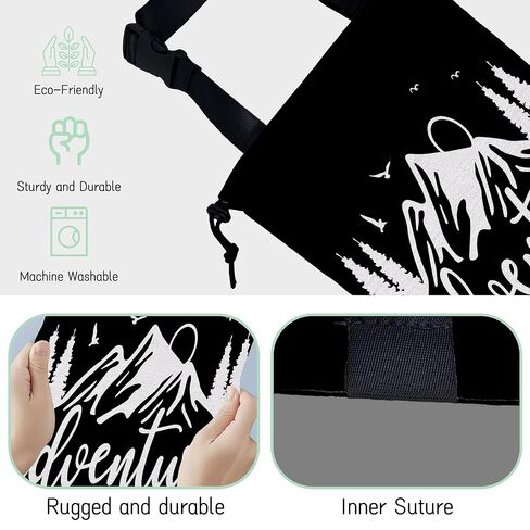 مغامرة تنتظر حقيبة قمامة السيارة، حقيبة قمامة السيارة الصغيرة المقاومة للماء على شكل جبل طبيعي معلقة خلف المقعد، حقيبة قمامة السيارة معلقة برباط مع مشبك قابل للتعديل لإكسسوارات السيارة in Kuwait