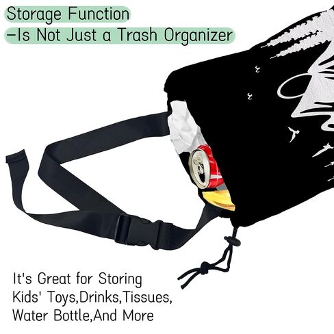 مغامرة تنتظر حقيبة قمامة السيارة، حقيبة قمامة السيارة الصغيرة المقاومة للماء على شكل جبل طبيعي معلقة خلف المقعد، حقيبة قمامة السيارة معلقة برباط مع مشبك قابل للتعديل لإكسسوارات السيارة in Kuwait